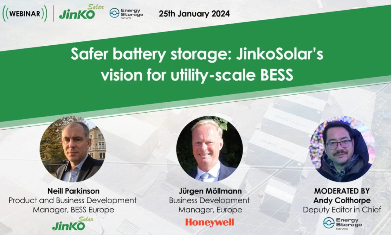 Safer utility-scale battery storage with Jinko Solar